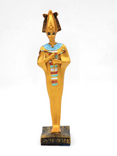 Unique Egyptian Osiris Gold Statue Stone Handmade Antique Bazareg picture