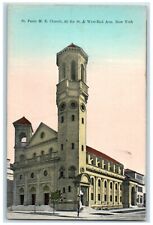 c1910 St. Pauls ME Church Exterior Building West-End Avenue New York NY Postcard picture