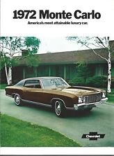 Original  1972 Chevrolet Monte Carlo dealer sales brochure, catalog picture