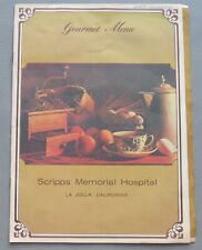 VINTAGE SCRIPPS MEMORIAL HOSPITAL LA JOLLA SAN DIEGO DINNER MENU 8.5x11.5 picture