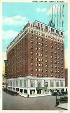 Vintage Postcard 1933 Hotel Jayhawk Topeka Kansas KS Corner Building picture