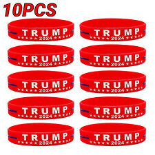 10Pcs 2024 Silicone Bracelet Party Favor Keep America Great Wristband NEW% picture