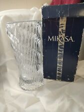 Vintage 70's Mikasa Mystique Crystal Hurricane Lamp Crystal Vase #VT212-043 picture