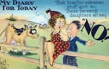 Flirty Vintage Comic Postcard 