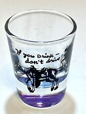 If You Drink Don't Drive Shot Glass Tinted Heavy Bottom Horse And Cowboy picture