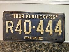 1955 Tour Kentucky License Plate Pike County (Lot 524) picture