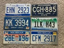 Lot of 6 Different Michigan License Plates picture