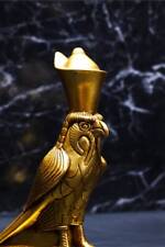 Golden Egyptian God Horus statuette, Horus statue, God of the sky picture