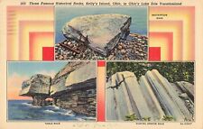 Kelly's Island, Ohio Postcard Historical Rocks  PM 1940  OH5 picture