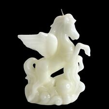 VINTAGE PEGASUS Flying Horse Wax Candle Sculpture - Fantasy Art Figure  9” picture