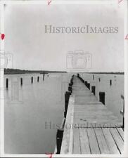 1958 Press Photo Anahuac Docks where Trinity Canal ends in Chambers County. picture