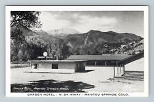 Manitou Springs CO, Garden Motel, Colorado Vintage Postcard picture