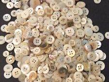150+ Antique/Vintage Mother of Pearl Buttons Assorted Sizes Off White picture