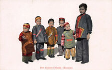 Chinese Children in Colorful Costumes, Chinatown, Early Postcard, Unused picture