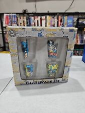 DC Comics Originals 4 Mini/Shot Glasses Batman Joker 🇺🇸  picture