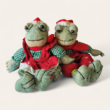Sterling Singing Shelf Sitter Snappy Mr. and Mrs. Frogs Croaking Jingle Bells picture