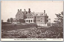 Garnder Massachusetts c1906 Postcard Henry Heywood Memorial Hospital picture