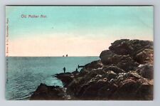Gloucester MA-Massachusetts, Old Mother Ann Rock Formation, Vintage Postcard picture