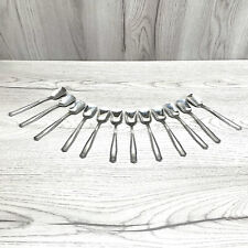 Vintage Inox flatware 18/8 Made In Italy Stainless Steel 9 Square Edge Spoons. picture
