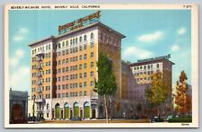 Vintage Linen Postcard  Beverly Wilshire Hotel Beverly Hills, California CA picture