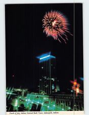 Postcard Fourth of July Indiana National Bank Tower Indianapolis Indiana USA picture