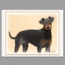 6 Manchester Terrier Dog Toy Standard Blank Art Note Greeting Cards picture