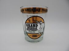 Vintage 1981 Grand American TrapShoot Vandalia OH Trapshooter Glass Gold Trim picture