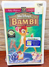 SEALED Walt Disney MASTERPIECE BAMBI 55th ANNIVERSARY VHS #9505 Limited Edition picture