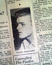CHARLES STARKWEATHER Teenage Spree Killer Execution Electric Chair1958 Newspaper picture