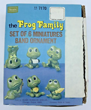 Vintage Sears Roebuck Neil the Frog Family Musical Band Miniatures Set of 6 picture