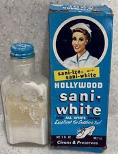 Vtg HOLLYWOOD Sani-White Shoe Cleaner~Jar/Box~Nurse/Baby~MCM~Prop/Display picture