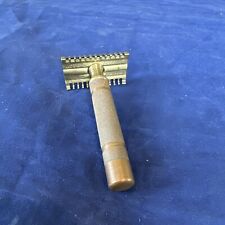 Vintage 1920s Gillette Old Type Open Comb Gold Tone Safety Razor picture