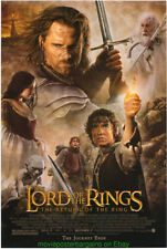LORD OF THE RINGS RETURN OF THE KING MOVIE POSTER DS 27x40 + LOTR MINI-SHEET picture