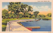 Omaha Nebraska Levi Carter Lake Shoreline Golf Course Park UNP Vtg Postcard B13 picture