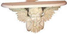 Vintage Large Angel Face Shelf Cherub Cream Resin Angel Shelf Gorgeous picture