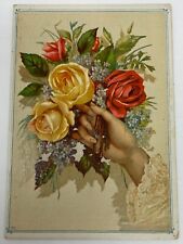 Ma-Le-Na Ointment Salve Large Victorian Trade Card Roses picture