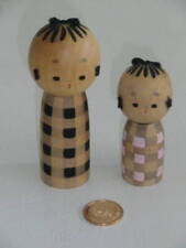 Creative Kokeshi Traditional Couple Parent And Child Mini Small 11Cm 8Cm picture