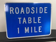 Authentic DOT NOS Road Highway Sign Roadside Table One Mile 24