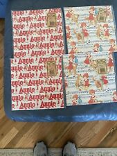 Vintage Annie Wrapping Paper Four Packages  picture