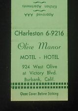 1950s Made in the West Olive Manor Motel - Hotel 924 West Olive Burbank CA MB picture