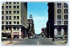 c1960's Market Street North From Douglas Ave. Lassen Hotel Wichita KS Postcard picture