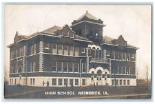 1910 High School Building Campus Reinbeck Iowa IA RPPC Photo Antique Postcard picture