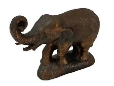 Vintage Antique Style Bronze Cast Metal Elephant Sculpture Figurine  picture