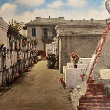 Postcard LA New Orleans Old St. Louis Cemetery E.C. Kropp Linen 1930-1945 picture