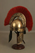 18GA SCA Medieval Knight Roman King Helmet With Red Plume picture