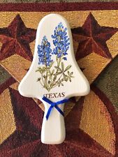 Vintage Hand Painted MUSHROOM or TOADSTOOL WITH BLUEBONNET FLOWERS EXC Cond. picture
