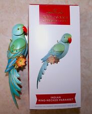 NEW 2022 HALLMARK KEEPSAKE ORNAMENT INDIAN RING-NECKED PARAKEET MEMBER EXCLUSIVE picture