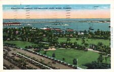 Postcard FL Miami Biscayne Boulevard Bayfront Park 1934 Linen Vintage PC G2264 picture