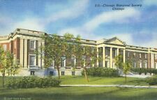 Vtg Linen Postcard Chicago Historical Society Founded in 1856 Chicago Ill UNP picture