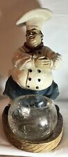 Vintage Chef Figure. Candle Holder. Chubby Chef. Kitchen Decor picture